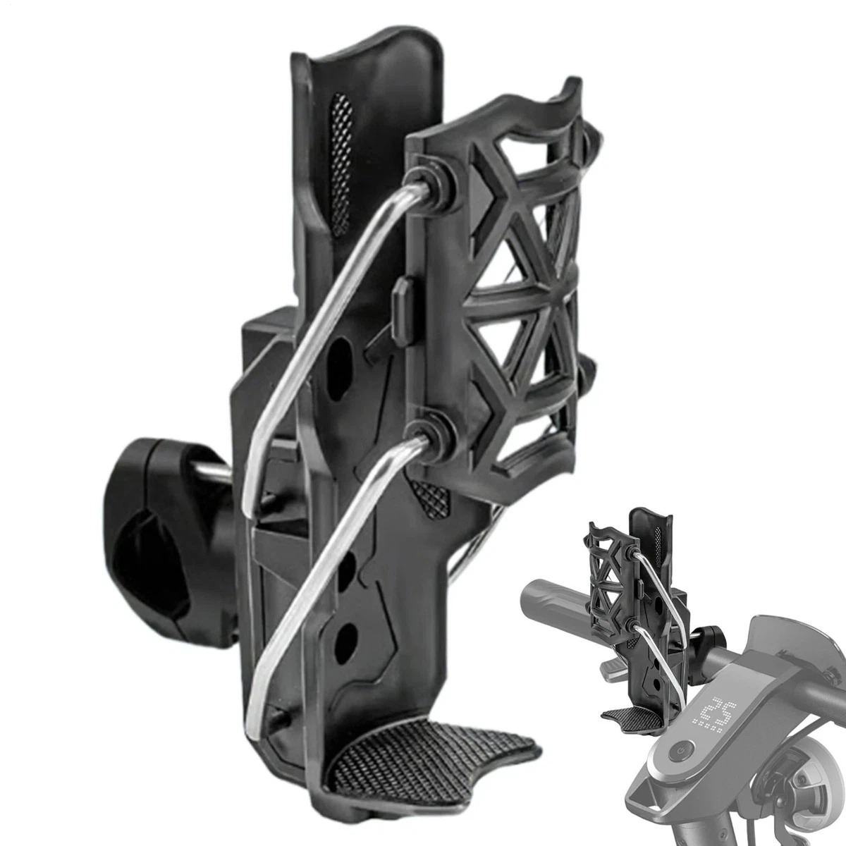  Portavasos Universal 360&deg; para Bicicleta y Motocicleta (Negro)